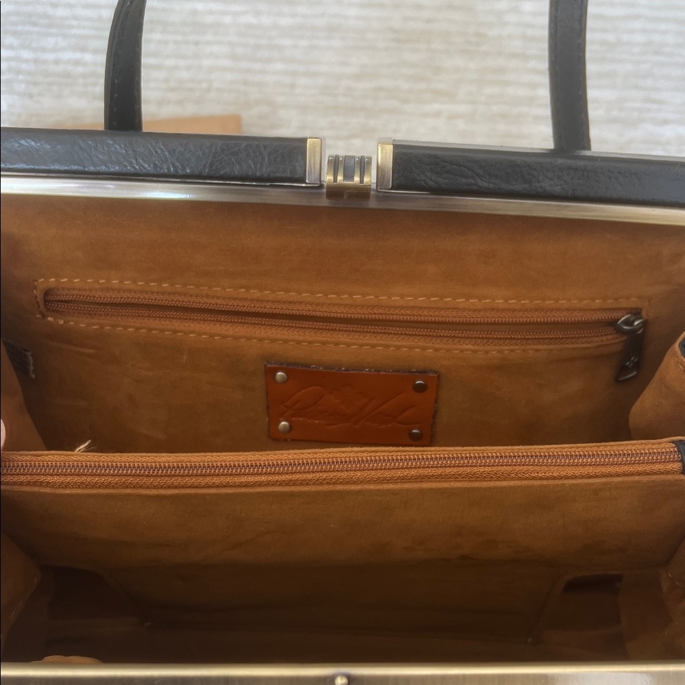 Patricia Nash Olive Snake Print Satchel - Picture 8 of 13